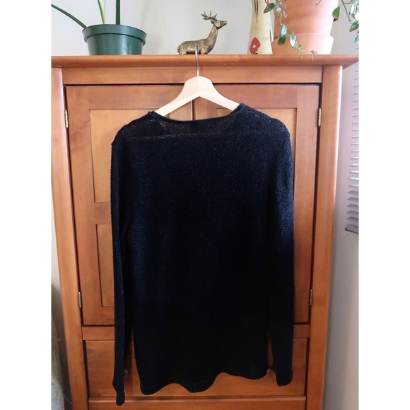 FREE IN A BUNDLE Topman Black Knit Long Sleeve - Picture 5 of 6